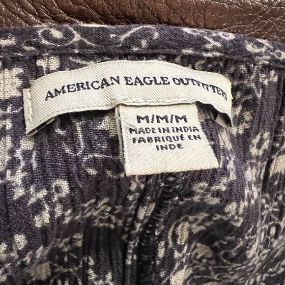 American Eagle printed dress with front tassel ties size Medium - Picture 7 of 7